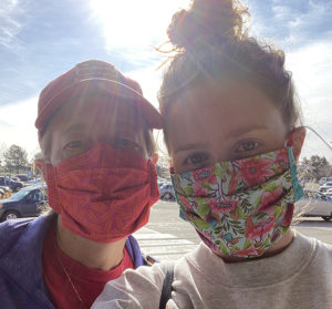 Lauren and Daughter with homemade masks